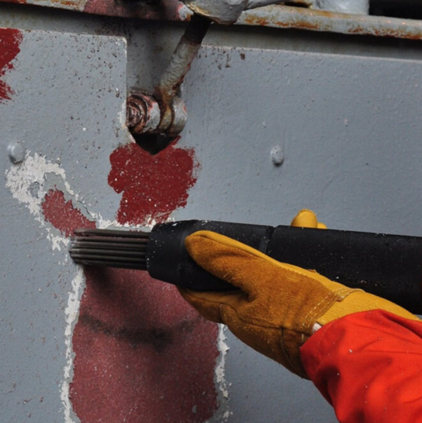 Needle Gun Rust Removal